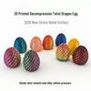 3D Printed Rotating Dragon Egg Deformation Stress Relief Toy Set