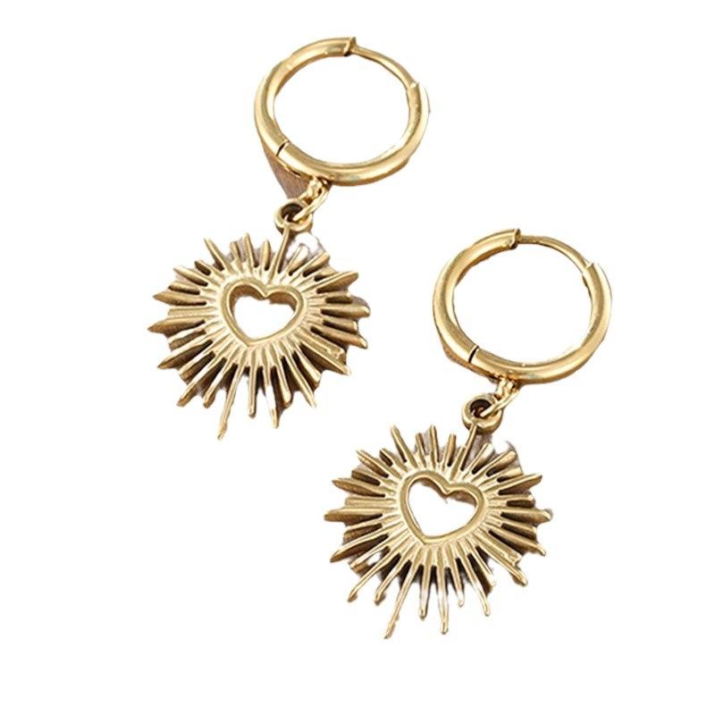 Meier Stainless steel heart earrings - women's french vintage chic earrings