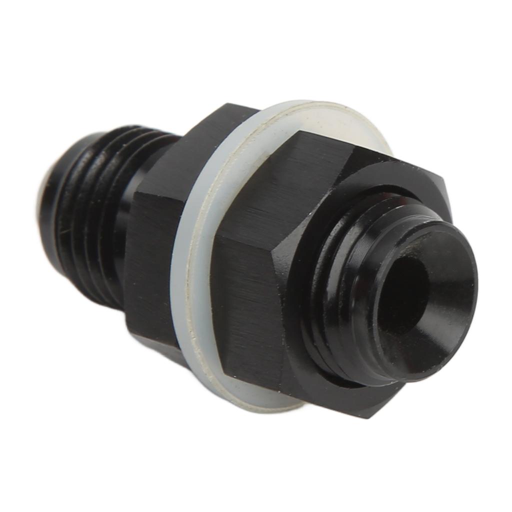Fuel Cell Bulkhead Fitting with PTFE Washer Black Anodized 6061‑T6 Aluminum Alloy Connector for Most Fluid