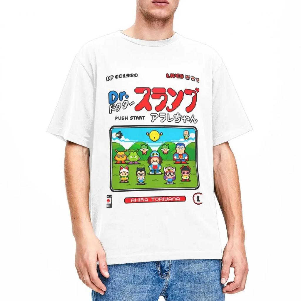 Casual Arale Dr. Slump 8 Bit 8bits T-Shirts Unisex Women's Round Neck 100% Cotton Tees Birthday Gift Tops