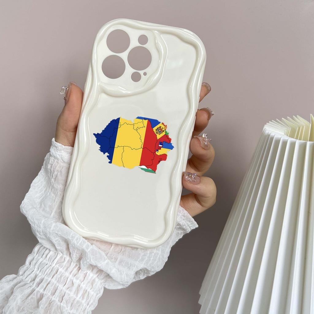 N91 Moldova Flag Art Soft Wavy Phone Cases for iPhone 14 Pro Max 13 Mini 15 Plus XR 7 8 6 XS Max 12 11 Protective Bumper Cover