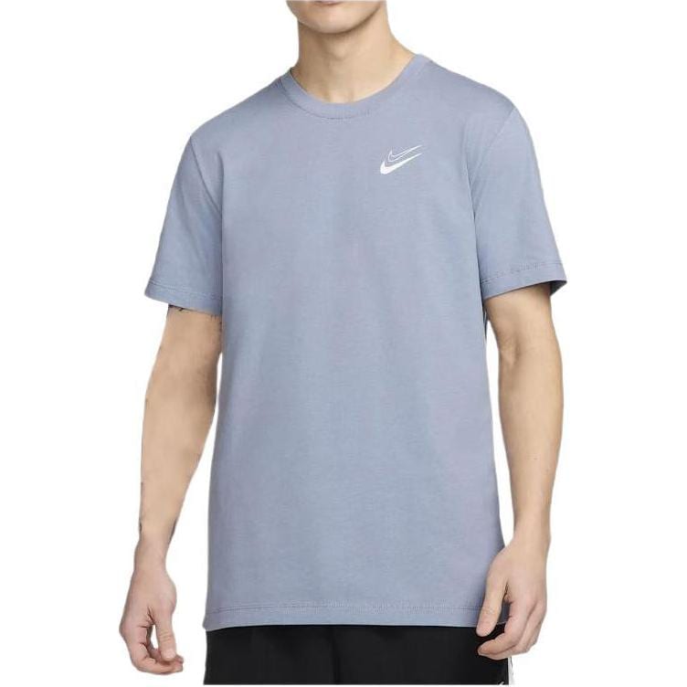 Nike T Shirts Men's Blue Crew Neck Moderate Straight Fit FV8405-493