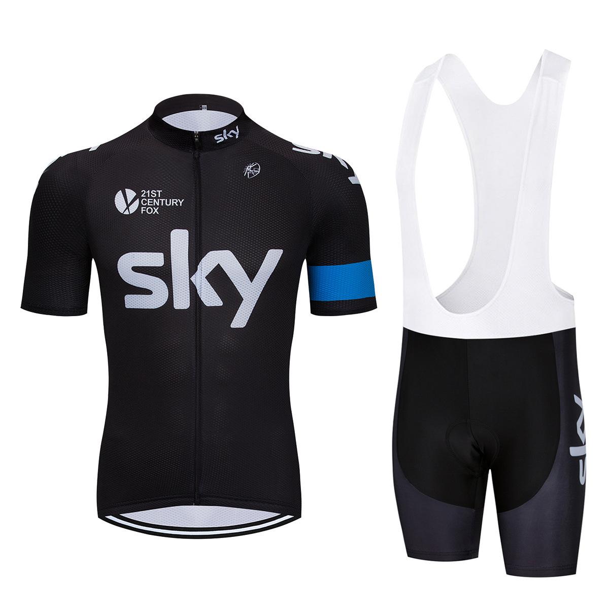 

Bicycle Clothing Sky Team Mountain Bike Bicycle Team Edition Cycling Suit Set Strap Short Sleeve Set 2026 Summer Breathable Cycling Suit Set 5XL