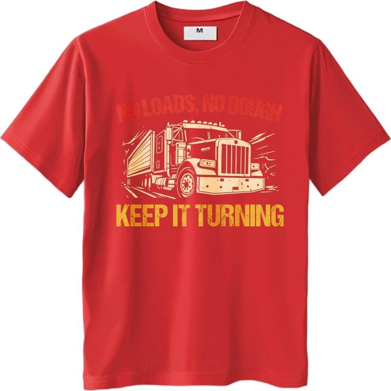 Men Cotton Tshirt Big Size Summer For Men T Shirt No Loads No Dough Keep It Turning Short Sleeve Workout Round Neck Tees S