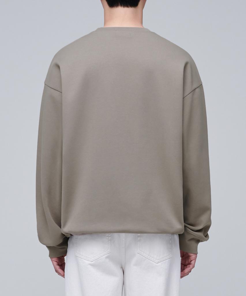 MUSINSA STANDARD Flat Terry Oversized String Sweatshirt [Dusty Beige]
