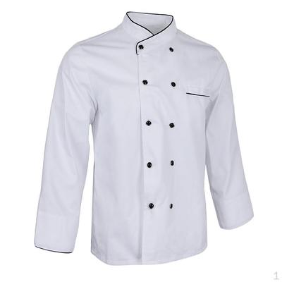 Blouse de Chef à Manches Longues Uniformes de Cuisine Restaurant Hôtel