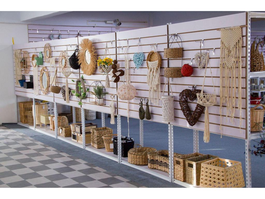 Handwoven Rattan Lace Wall Hanging Basket - Decorative Storage for Home & Homestay