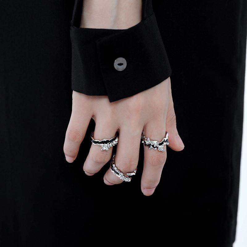 Fashionable Adjustable Open Finger Couples Ring Geometric Design For Stylish Individuals In 2023