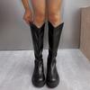 Autumn New Large-size French Retro Niche Fashion Temperament Versatile Comfortable Soft-soled Thick-heeled Long Boots