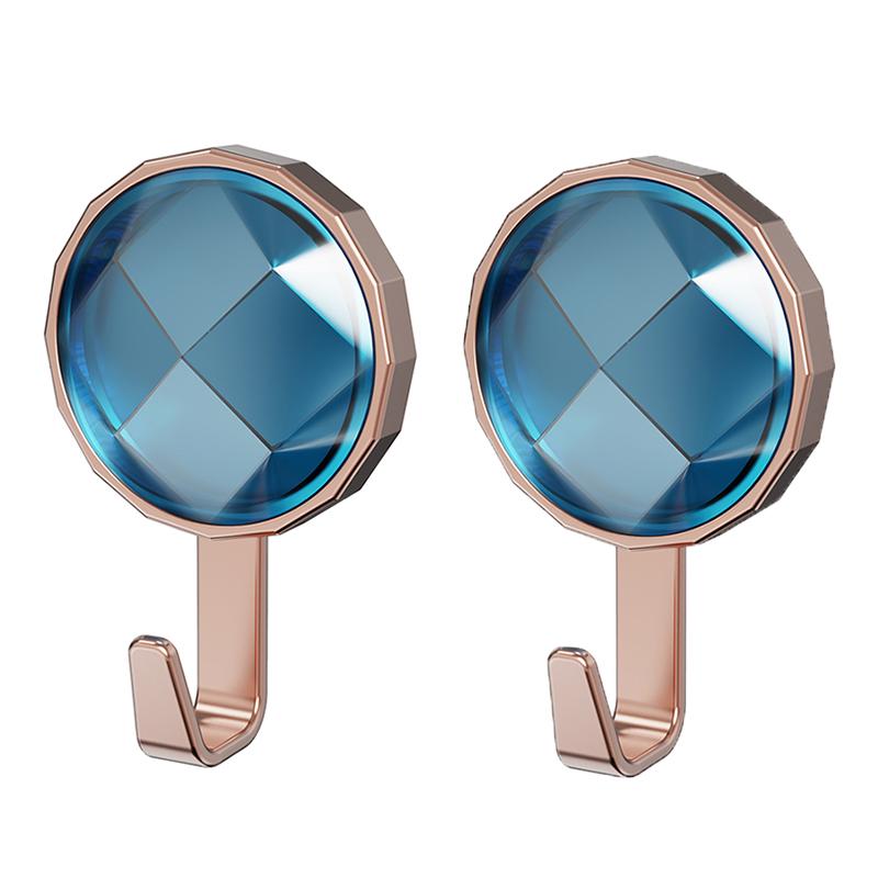 

Многофункциональные настенные крючки, самоклеящийся роскошный держатель для полотенец для дверных ключей, тканевая вешалка для кухни, ванной комнаты, стеллаж для хранения, аксессуары для дома 2pcs синий