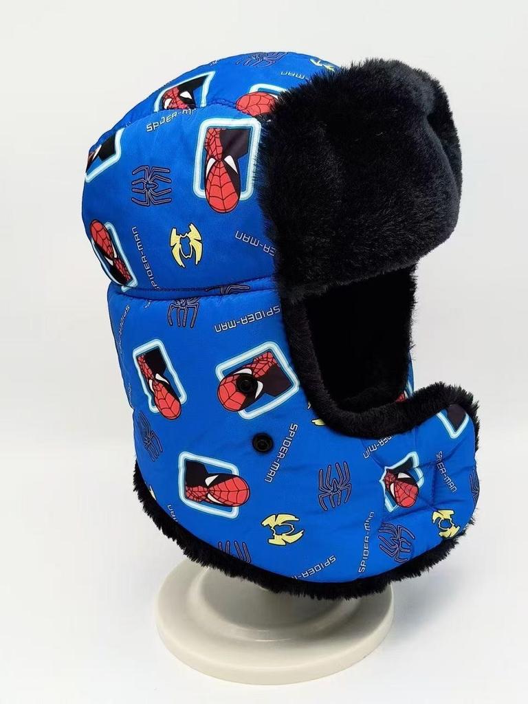 Winter Kinder Radmütze: Fleecegefüttert, Winddicht, Warmer Ohrenschutz, Dicke Lei Feng Mütze