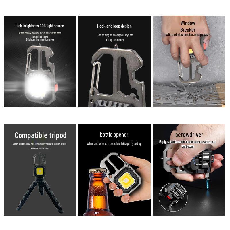Ultra-Bright LED Keychain Multi-Function Emergency & Outdoor Flashlight