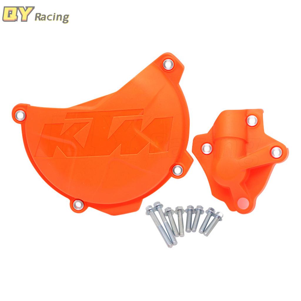 Clutch Cover Water Pump Guard Protector Oil Fuel Filler Cap For KTM 250 350 SXF EXCF XCF XCFW Freeride SIX DAYS SX-F EXC-F XCF-W
