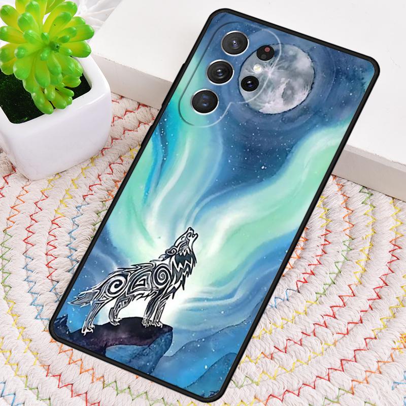 Wolf Moon Howl TPU Phone Case For Samsung Galaxy note 10 pro S26 S25 S24 S23 S22 Ultra Plus S21 FE S20 Shockproof Cover
