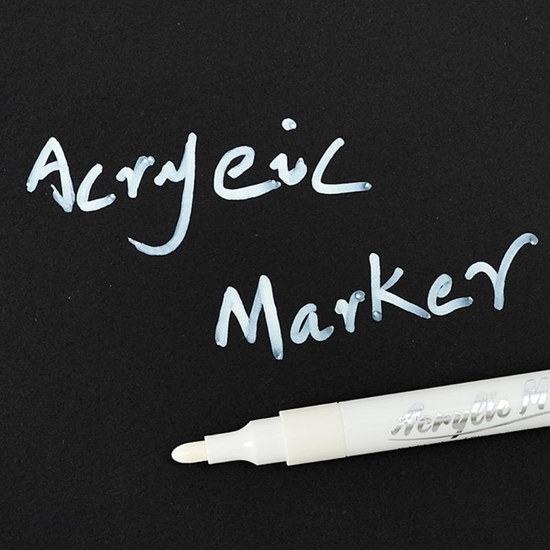 9Pcs Acrylic Paint Markers With Metallic Finish Waterproof Layering Design For Artists Nighttime Sketching Plastic Art Tools