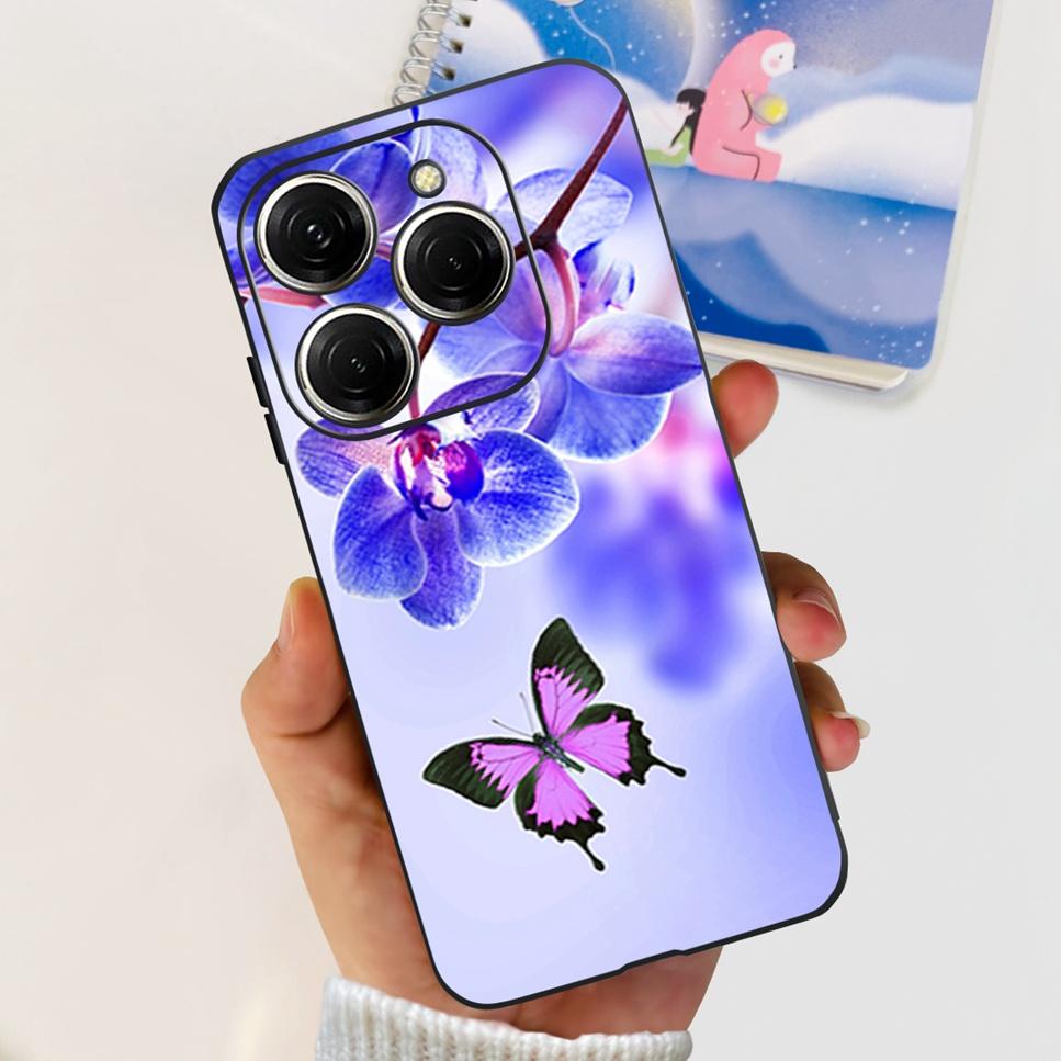 For Tecno Spark 20 Pro Case Astronaut Luxury Flower TPU Soft Silicone Back Cover For Tecno Spark 20Pro 6.78" Bumper Phone Case