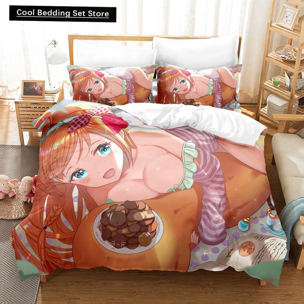3D Print Anime Princess Connect! Re: Dive Bedding Set Single Twin Full Queen King Size Bed Set Adult Kid Bedroom Duvetcover Sets