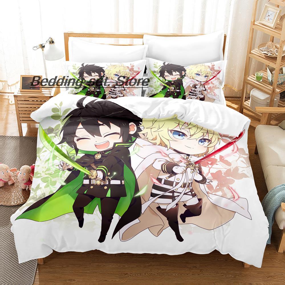 2014 Seraph Of The End Bedding Set Single Twin Full Queen King Size Bed Set Teenager Bedroom Duvetcover Sets Anime Bed Sheet Set