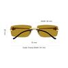 Cartier Leopard-Design Metall Rechteckige Sonnenbrille Unisex-Sonnenbrille Gold CT0430S003