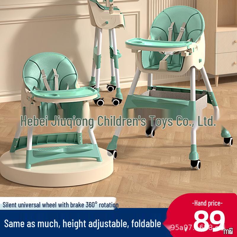 Multifunctional Adjustable Foldable High Chair for Infants and Toddlers