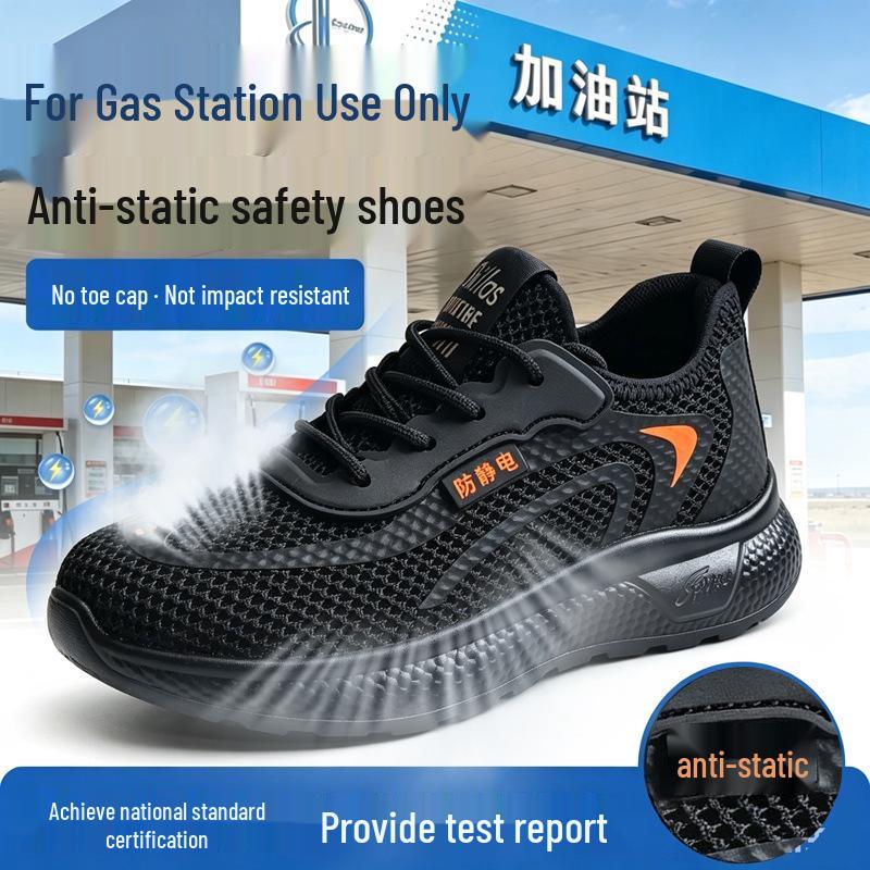 Ultra-light Breathable Anti-static Work Shoes with Soft Sole & No Steel Toe