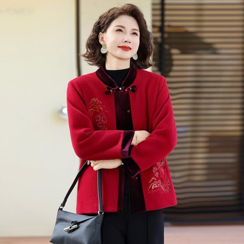 Granny Xi wedding dress autumn woolen coat women's clothing autumn and winter padded jacket