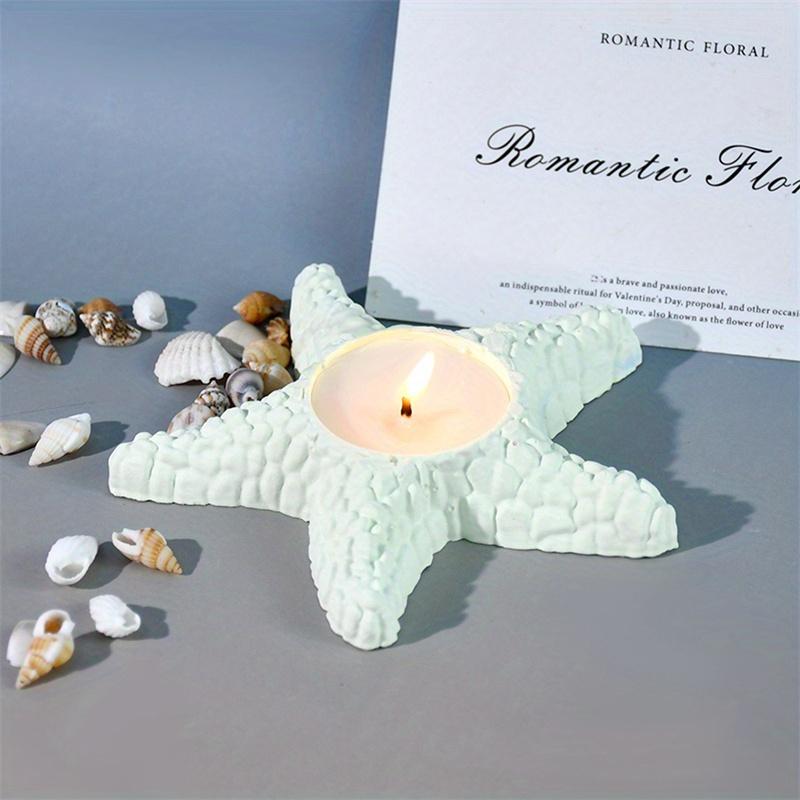 Lovely Starfish Candlestick Silicone Mold Multiple Colors Creative Diy Handmade Drip Glue Mold Ocean Series Soap Gypsum Mould