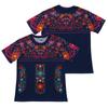 Women's Ethnic Floral Embroidered Style Short Sleeve T-shirts Summer Round Neck 3D Print Tops Fashionable Casual Tops