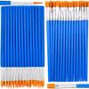 Set di Pennelli da Pittura 20-200 Pezzi Pennello Rotondo Piatto in Pelo di Nylon per Pittura a Olio Acrilico Acquerello Materiale Scolastico per Bambini/Artisti/Principianti/Studenti