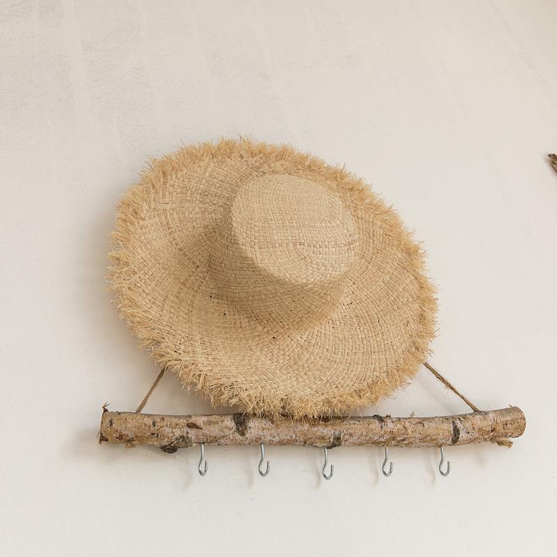 Summer Natural Raffia Sun Hat For Women Wide Brim Fashion Floppy Shade Dome Straw Hat Girl Outdoor Vacation Beach Hat Panama