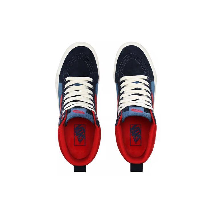Vans Sk8 Fabric Versatile Comfortable High-Top Skate Shoes Unisex Sneakers Blue Red VN0A4BV72UP