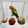 Natural Chewable Activity Toy,Can Be Hung,Fun Hay Pet Ball Suitable for Parrots,Rabbits, Gerbils,Hamsters,and Other Small Animal