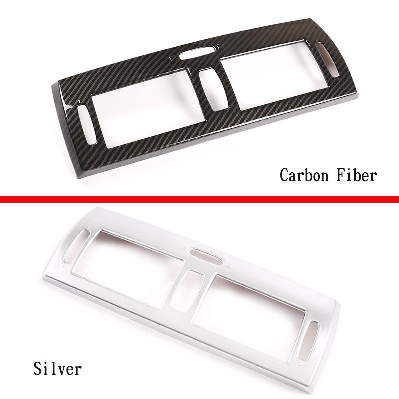 For BMW X3 E83 2006-2010 ABS Silver Car Center Console Central Air-conditioning Air Outlet Frame Trim Stickers Car