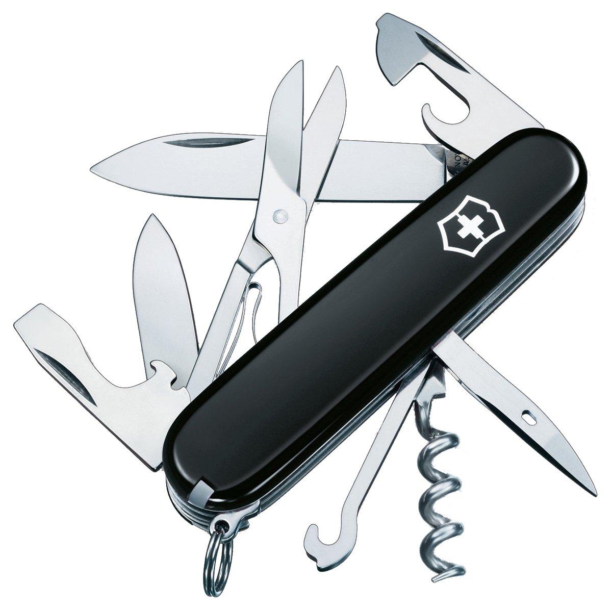 

VICTORINOX Climber Black for Outdoor Emergency and Disaster and Lightweight with Scissors and Multi-Tool Camping, Preparedness, Preparedness. Compact,