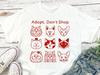 Adopt Don’t Shop Cat T-Shirt - Rescue Cat Mom Tee, Cute Cat Faces Graphic, Animal Shelter Volunteer Gift, Pet Adoption Shirt