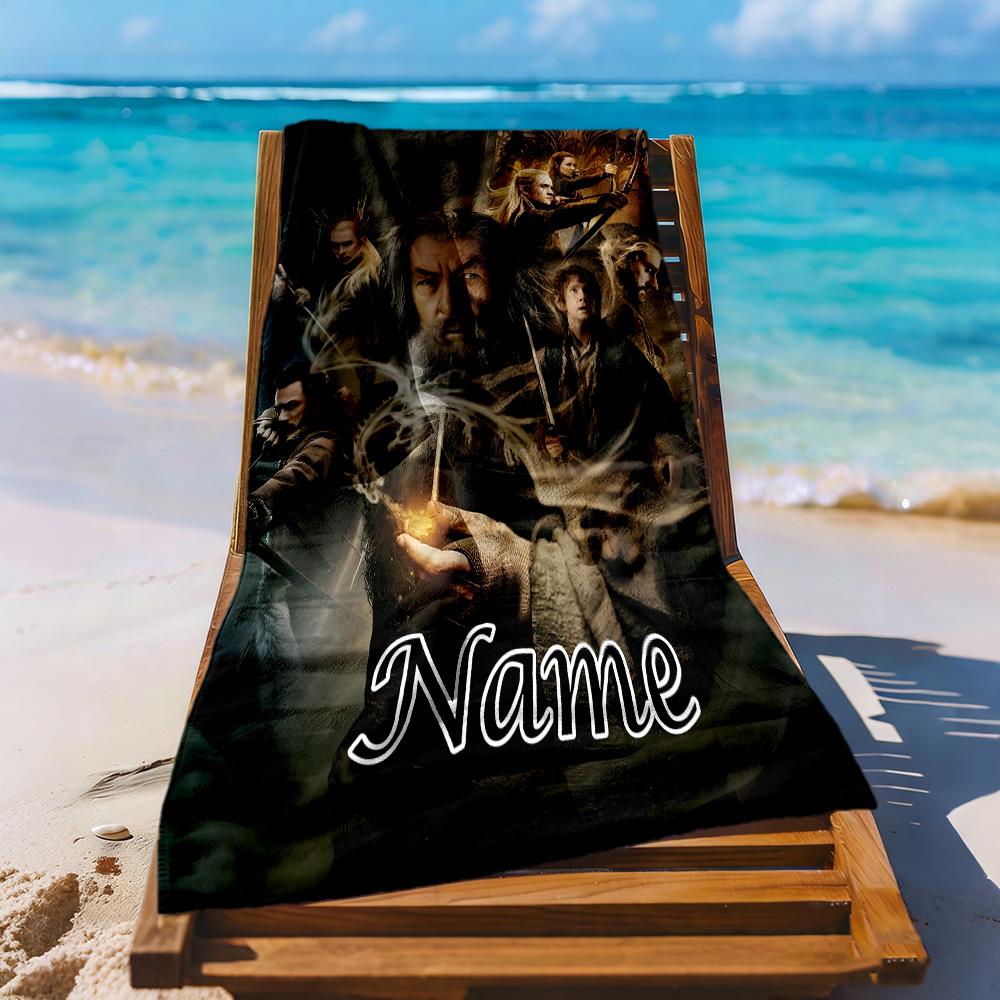 Journey Through Mist Personalized Text Beach Towel High Absorbency & Quick-Dry