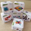 Children 3D Wooden Puzzle Jigsaw Cube Puzzle Gyro Baby Early Learning Cognitive Toys Travel Iron Box for Boys and Girls