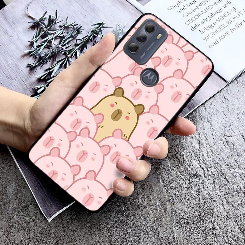 

Cartoon capybara Phone Case For Motorola Moto G85 G55 G05 G14 G75 G31 G50 G10 G20 G30 G60 G13 G32 G84 G54 G53 G72 G24 Power Moto G84