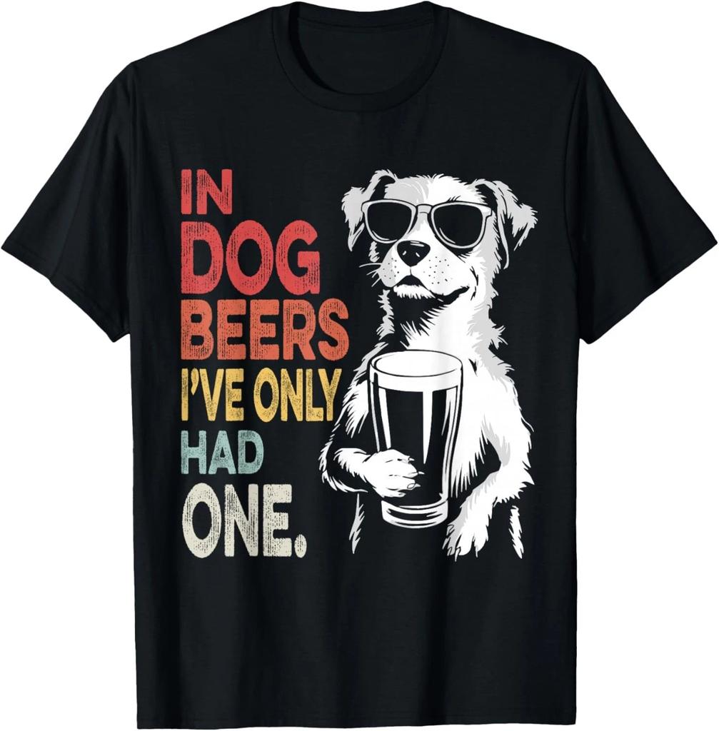 In Hundebieren hatte ich nur eins Lustiger Retro Bierwitz Bar Kneipe Geschenk Unisex T-Shirt