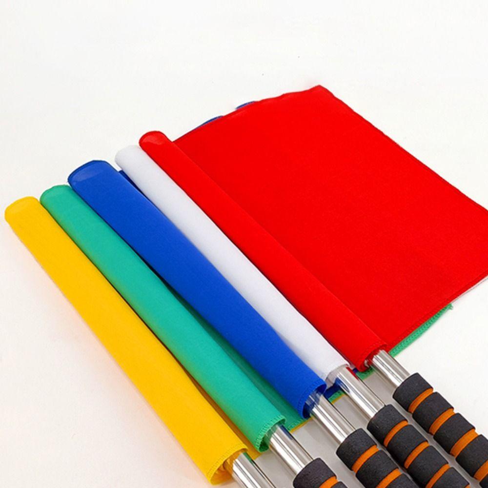 Professional Referee Flag Multi-color with Sponges Handle Linesman Flags Waterproof Signal Flags Volleyballs Football Supplies