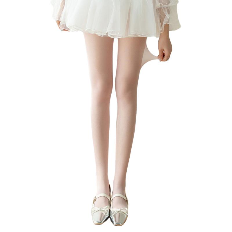 1Pair Nylon Disposable Silk Stocking Candy Color Ultra-thin Stockings Summer Long Tube Socks Hand torn Work Sock Pantyhose