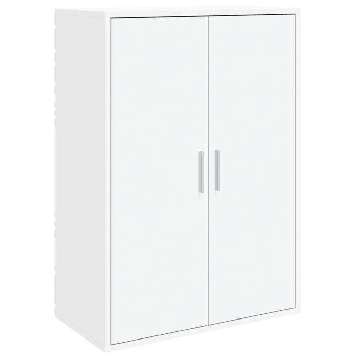 VidaXL Buffet, Armoire Latérale avec Étagères et Portes, Meuble de Rangement Salon Salle de Séjour Intérieur, Moderne, Blanc 840485