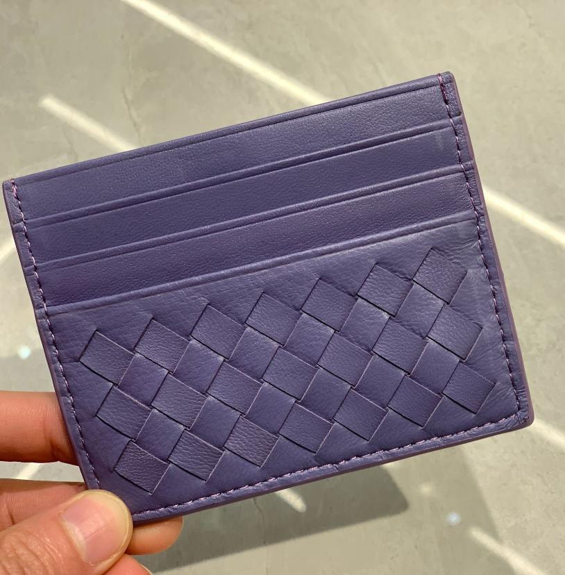 Aus Schaffell gewebter, ultradünner Kartenhalter aus echtem Leder mit mehreren Steckplätzen für den tragbaren Ausweishalter für Herren im Business-Stil, Mini-Kartentasche