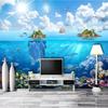 3D Photo Wall Paper Underwater World Island Landscape Mural Living Room Bedroom TV Background Decoration 3D Wall Painting