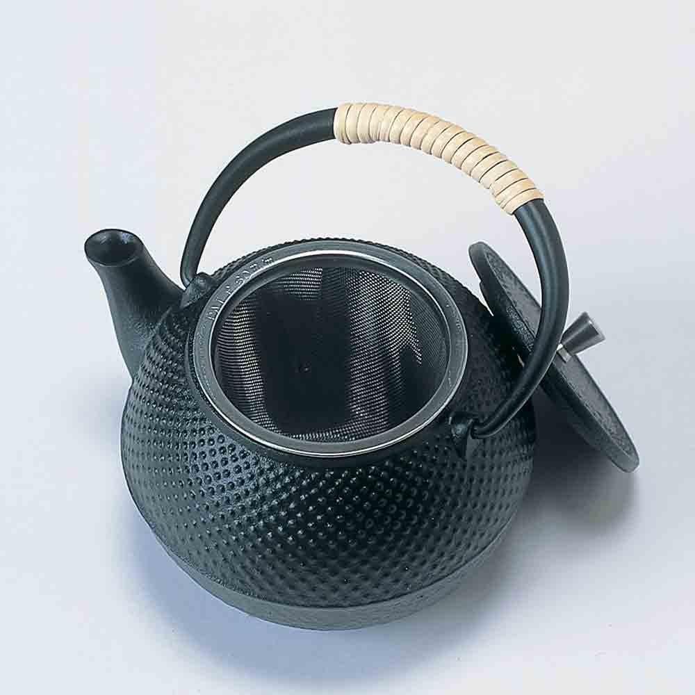 Ironware Teapot Miyabi Just the right size to pour cups of Excellent heat retention keeps tea Includes a convenient long tea "Nambu (Black) 0.4L 99-3"