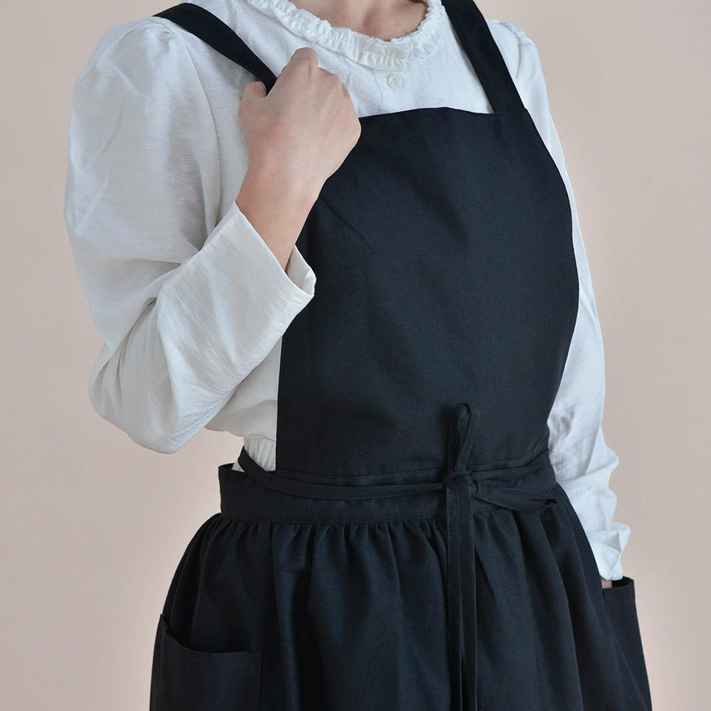 Grembiule da cucina in cotone e lino impermeabile stile letterario