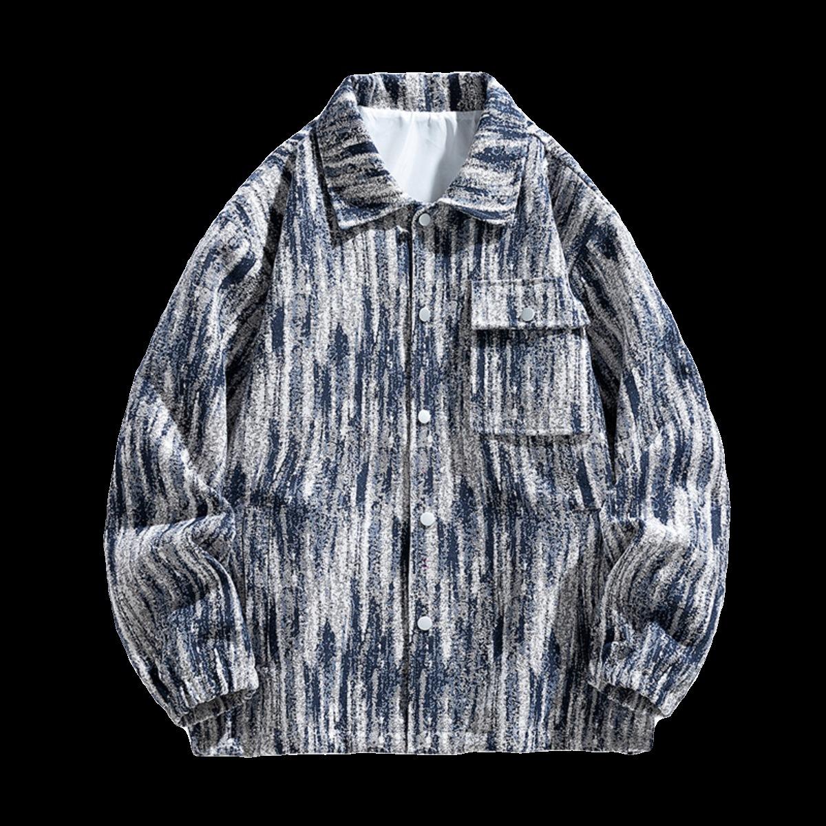 

Пиджак Сяосянфэн Мужской Высококлассный Чувство Европейский и Американский Хай-стрит Весенне-осенний Пиджак Модный Хулиганский Красивый 3XL синий