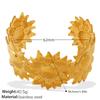 Hong Kong style retro exaggerated flower bracelet stainless steel gold-plated light luxury high-end bracelet jewelry women