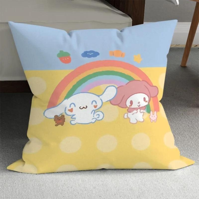 Sanrio Cute Girly Pillowcase HelloKitty Cinnamon Dog Pillowcase Kawaii Room Decoration Home Living Room Sofa Cushion Cover