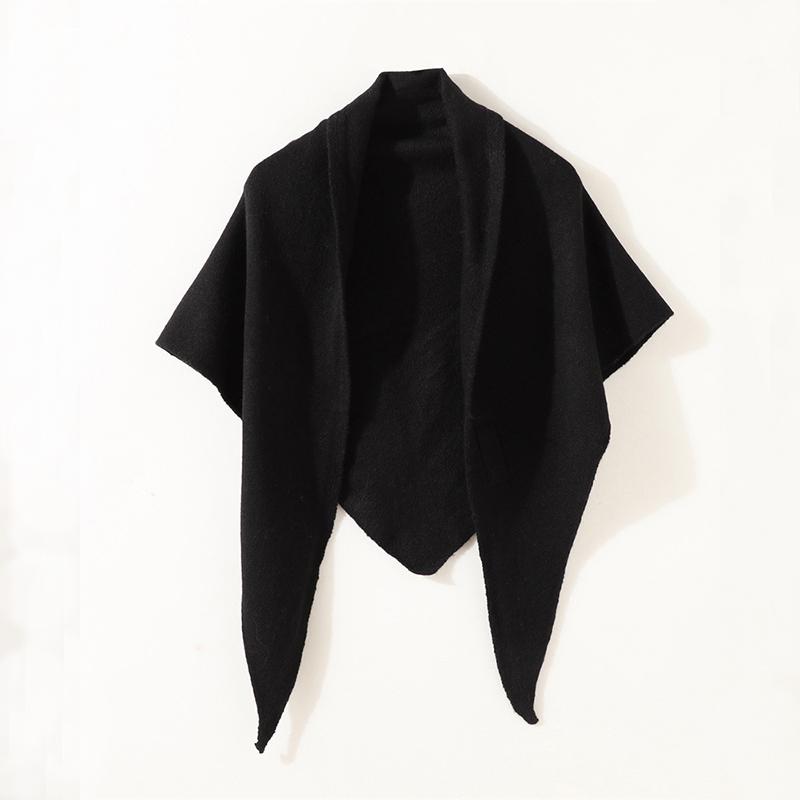 Autumn And Winter Korean Version  Women Neck Wrap Blended Triangular Shawl Female Thickened With Knitted Warm Shoulder Scarf